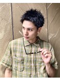 ツーブロックツイストパーマスパイキーショート/目白/短髪