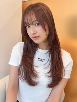 ロンド ブランシュ 錦糸町北口(Lond blanche) ミディアムレイヤーカット/ココアベージュ韓国/前髪/錦糸町