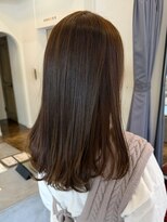 ヘアーアイスカルテット(HAIR ICI QUARTET)&nbsp;ブリーチなしカラー◎ブラウン夏カラー×レイヤーカット小顔