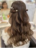 【北新地ヘアセット】ふんわりハーフツイン
