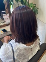 ヘアリゾート粋 ティガ 池袋店(tiga)&nbsp;透明感バイオレットブラウン/ミディアム/レイヤーカット