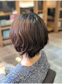 くせ毛風パーマボブ