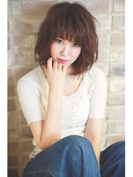 クロワ(croix) 【croix】 ゆるミディアム×ジグザグバング