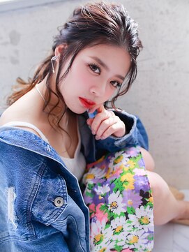 ラックスビーギャラリー なんば駅前店(LUXBE GALLERY) ニュアンス３Dメッシュ×ポニー【LUXBE GALLERY なんば駅前店】