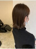 大人可愛い外ハネボブstyle×グレージュカラー