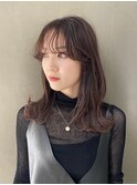 韓国 顔まわりおくれ毛