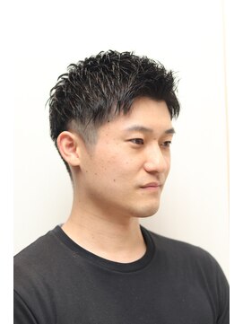 ヨシザワインク プレミアム 築地店(YOSHIZAWA Inc. PREMIUM) 【ヨシザワ聖路加】束感ツーブロックベリーショート刈り上げ学生