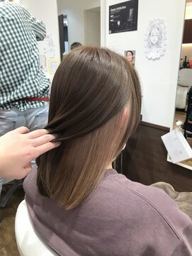 ヘアーサロンデフォーエバー(hairsalon de Forever) ブリーチ1回~2回ホワイトベージュインナーカラー×グレージュ