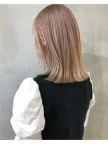 アンセム(anthe M) ツヤ髪ピンクベージュ前髪カット韓国トリートメント