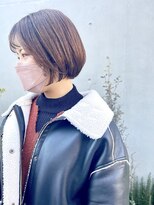 くびれヘア/アプリコットオレンジ/ハイライトカラー/レイヤー