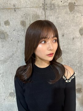 シーシンジュク 新宿南口(Sea shinjuku) ブリーチ無しグレージュ×顔まわりレイヤーカット髪質改善/新宿