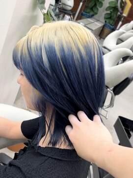 ソソ(soso) 【soso カンナ】ルーツカラー ブロンド×ネイビー