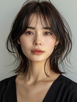 ネックス 表参道本店(nex) デザインカラーレイヤーカットウェットヘアオリーブベージュ白髪