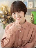 大人可愛いぱっつん前髪丸みマッシュショートh3志木20代30代40代