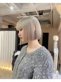 【chika style】ホワイトベージュ×ボブ