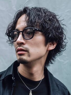 テン 心斎橋(tenn.) マッシュウルフカット波巻きパーマツイストスパイラルパーマ●