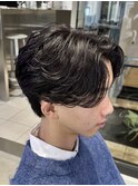 フェザーパーマニュアンスパーマスパイラルパーマ緩め20代メンズ