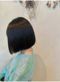 ショート/ショートボブ/ハイライト/切りっぱなし/博多