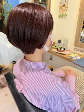 シアン 綱島店(CYAN) 春風になじむ、軽やかチェリーピンクボブ