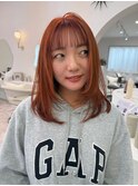 ホワイトグレージュ/デジタルパーマ/チェリーブラウン/沖縄市