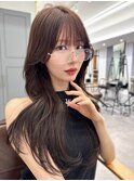 韓国ヘア/くびれヘア/顔周りカット/レイヤーカット/顔周りカット