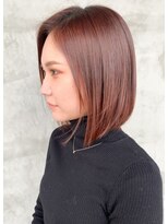 ルーム(room 202)&nbsp;【赤みツヤボブ】チェリーブラウン×大人ストレート