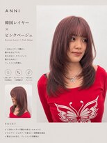 アニー 松戸(ANNI) ワンホンレイヤー/ミルクティーブロンド/ダークブルー/松戸駅