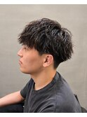 マッシュ×ツイストスパイラルパーマ