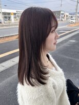 ウーラバイウェルズ 大和八木(U-ra by wells)&nbsp;顔まわりが流れるブラウンロング