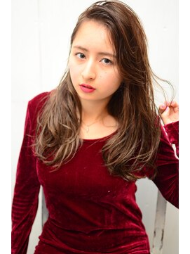 ナイン 麻布十番(NINE) NINEazabu ゆるフワウェーブ シアモーブベージュ