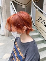 ヘアーアンドメイク ブロッサム 志木南口店(HAIR&MAKE Blossom) オレンジベージュブリーチダブルカラー志木新座髪質改善ショート