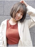 丸みがかわいいショートボブ　【有海一生】