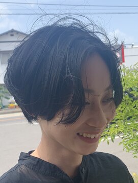 チーゴ(Hair&Spa CHEEGO) ヘルシーショートヘア/黒髪前下がりショート☆20代30代40代
