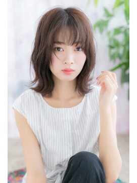 ミック 日暮里店(miq) 外ハネパーマアースカラーナチュラルモード大人ボブディa1