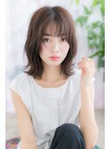 外ハネパーマアースカラーナチュラルモード大人ボブディa1