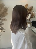 弱酸性縮毛矯正で美髪セミロング