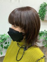 ケープラス(K+plus)&nbsp;マットブラウンのウルフ外はねヘア