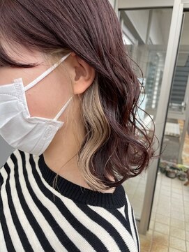 アメイジングヘアー 中沢店(AMAZING HAIR) イヤリングカラー/ピンクブラウン/ベージュ/ニュアンスカラー