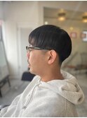 【soy-kufu】MEN'S HAIRアッシュブラックマッシュショート