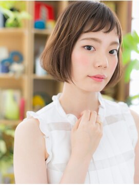 カバーヘア ブリス 戸田公園西口店(COVER HAIR bliss) オン眉ぱっつん前下がり大人かわいいボブc5戸田公園20代30代40代