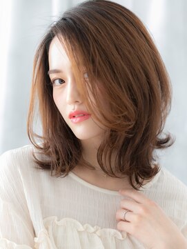 ドクターズ サロン ラブ(Dr's Salon LAB) 外国人風ハイトーンカラー外ハネくびれロブn古河20代30代40代