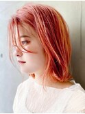 20代30代ダブルカラーブリーチ立体感グラデーション透明感カラー