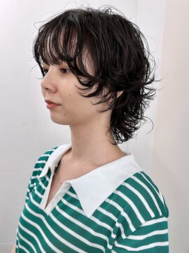 レコ 渋谷(LECO) レイヤーカットニュアンスパーマウルフ