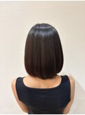黒髪/ボブルフ/ネビージュ/小顔/ワンレン/高蔵寺/髪質改善/前髪