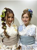 お祭りヘア