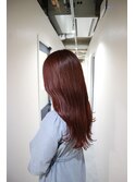 秋色カラーのロングスタイル