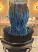 ブリーチ必須!!濃sky blue(*^^*)