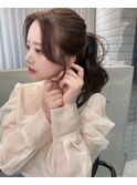 (licca内堀)ヘアアレンジ×ポニーテール×レイヤーカット