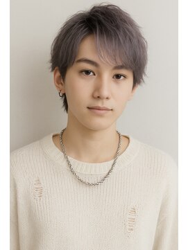 ゲイン(Gain) ショートカット白髪ぼかしダブルカラーハイライトレイヤーカット