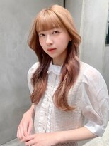 マリアバイアフロート(Maria by AFLOAT) 〈藤間〉韓国ガーリー/ピンクベージュ/顔まわりレイヤー